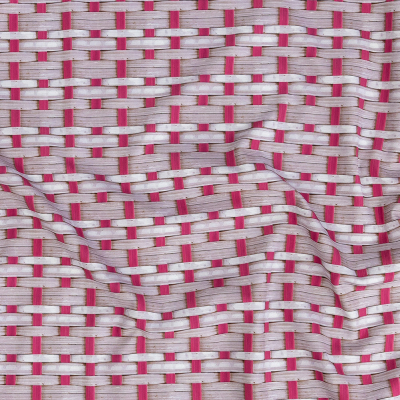 Pink and Mauve Shadows Wicker Basket Caye UV Protective Compression Swimwear Tricot with Aloe Vera Microcapsules | Mood Fabrics