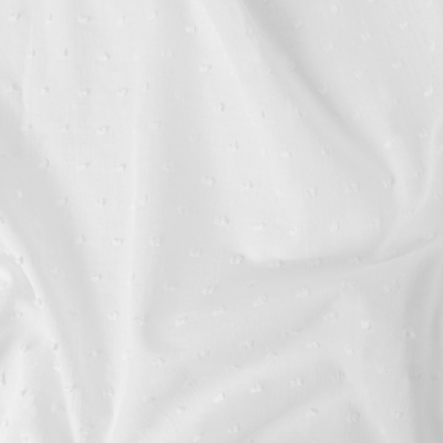 White Cotton Swiss Dot | Mood Fabrics