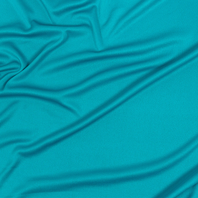 Premium Luca Turquoise Polyester Pongee Knit Lining | Mood Fabrics