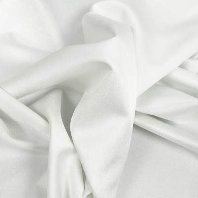 Isla White Lux Polyester Crepe Back Satin | Mood Fabrics