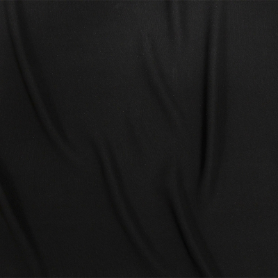 Premium Suzie Black Polyester 4-Ply Crepe | Mood Fabrics