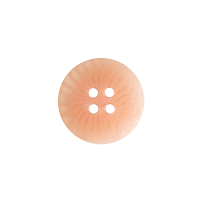 Transparent and Peach Swirls 4-Hole Low Convex Top Button - 28L/18mm | Mood Fabrics