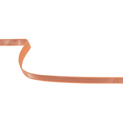 Orange Satin Faced Knit Elastic - 0.375