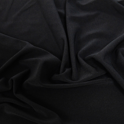 Ralph Lauren Black Stretch Matte Jersey | Mood Fabrics