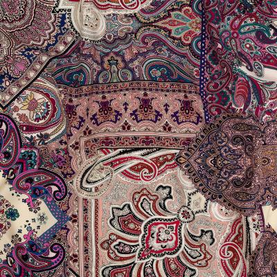 Mood Exclusive Violet Ornate Ornamentation Cotton Poplin | Mood Fabrics