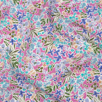 Mood Exclusive Pink Primrose Pleasure Viscose and Linen Twill | Mood Fabrics