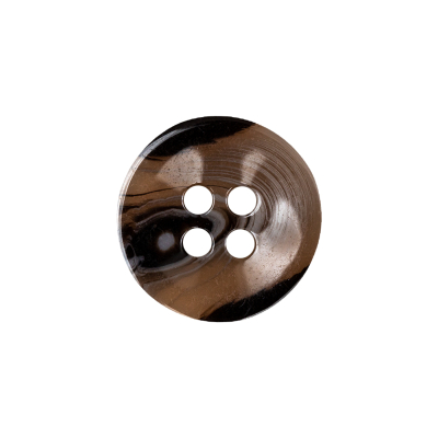 Translucent Pink, White and Black Swirl 4-Hole Saucer Button - 32L/20mm | Mood Fabrics