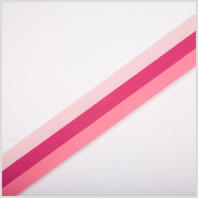 Pink Combo Striped Grosgrain Ribbon | Mood Fabrics