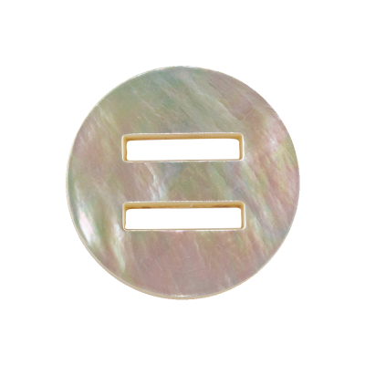 Imported Mother of Pearl Slatted Shell Button - 40L/25.5mm | Mood Fabrics