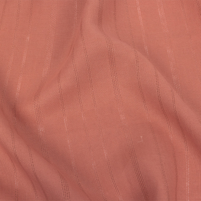 Dusty Pink Patterned Stripes Linen Dobby | Mood Fabrics