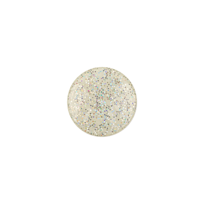 Silver Rainbow Glitter Translucent Shank Back Button - 20L/12.5mm | Mood Fabrics