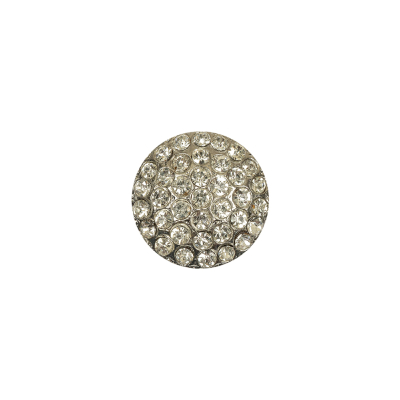 Vintage Crystal Rhinestone Cluster and Silver Metal Shank Back Button - 20L/12.5mm | Mood Fabrics