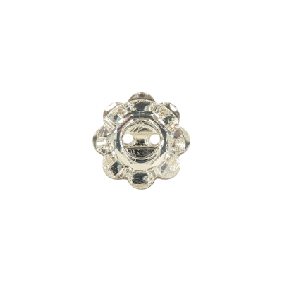 Vintage Crystal Foil Backed 14mm 2 Hole Flower Button | Mood Fabrics