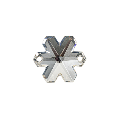 Vintage Swarovski Crystal Snowflake Sew-On Rhinestone - 20mm | Mood Fabrics