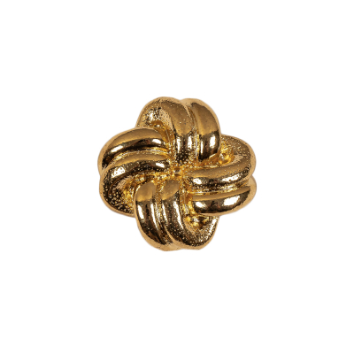 Vintage Gold Knot Shank Back Metal Button - 32L/20mm | Mood Fabrics
