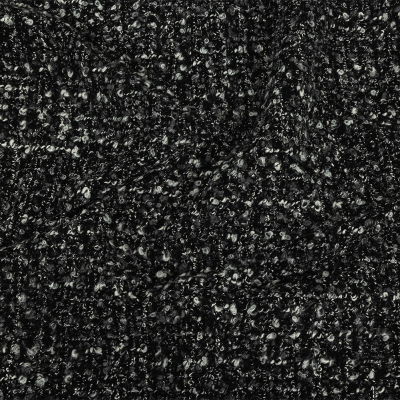 Wool Blend Boucle - Black and Charcoal - Made in Italy | Mood Fabrics