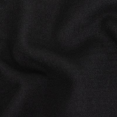 Black Twill Stretch Wool Coating | Mood Fabrics