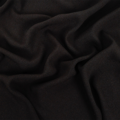 Black Stretch Polyester Crepe | Mood Fabrics
