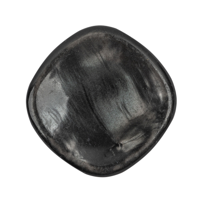 Smoke Iridescent Rounded Square Self Back Plastic Button - 48L/30.5mm | Mood Fabrics