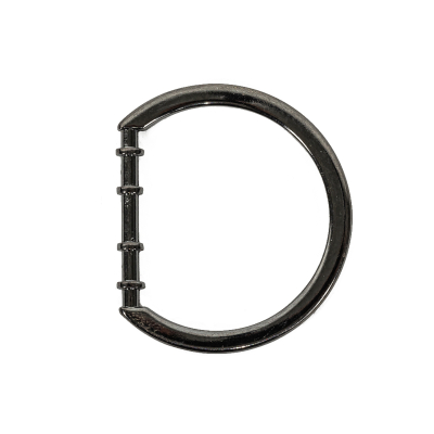 Gunmetal Cast Metal Rounded D-Ring - 25mm | Mood Fabrics