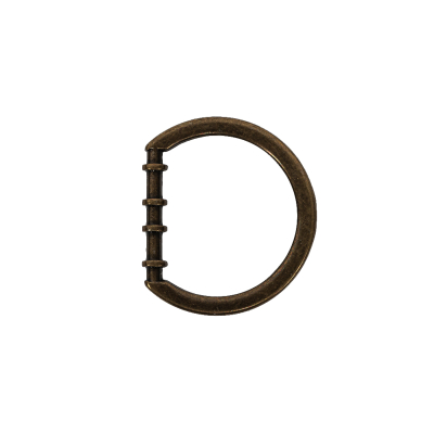 Bronze Cast Metal Rounded D-Ring - 20mm | Mood Fabrics
