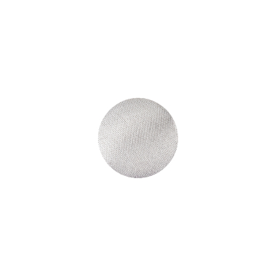 White Fabric Covered Low Domed Shank Back Button - 18L/11.5mm | Mood Fabrics