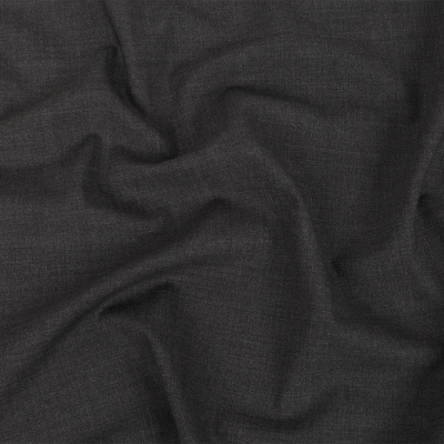 Alvin Valley Italian Heathered Licorice Stretch Wool Suiting | Mood Fabrics