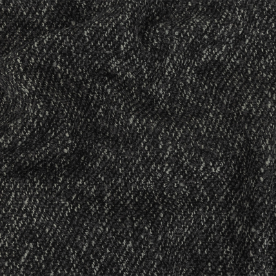 Black, Griffin and Lightest Sky Boucled Twill | Mood Fabrics