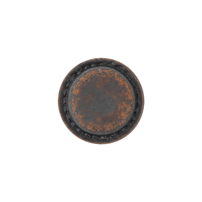 Italian Acorn and Dark Gull Gray Weathered Faux Leather Shank Back Button - 28L/18mm | Mood Fabrics