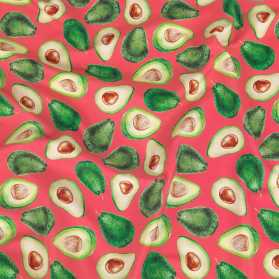 Candy Kiss Avocados Caye UV Protective Compression Swimwear Tricot with Aloe Vera Microcapsules | Mood Fabrics