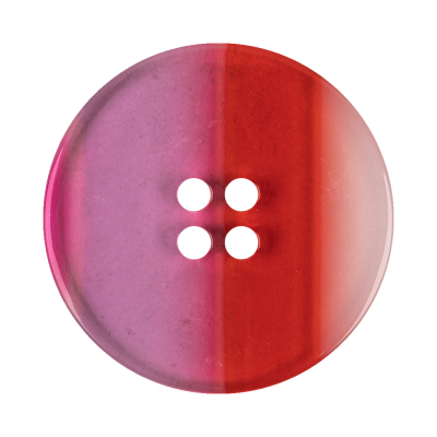 Berry Stripes Smooth Top 4-Hole Plastic Button - 54L/34mm | Mood Fabrics