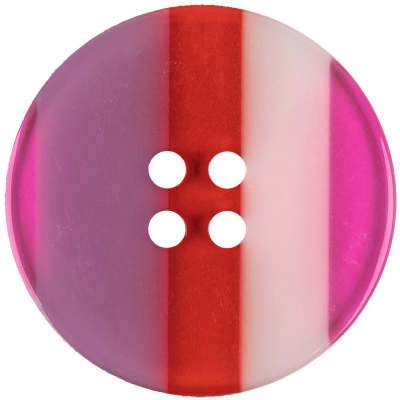 Berry Stripes Smooth Top 4-Hole Plastic Button - 70L/44.5mm | Mood Fabrics