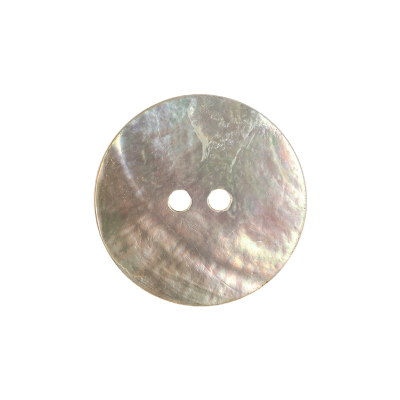Rainy Day and Greige Iridescent 2-Hole Shell Button - 36L/23mm | Mood Fabrics