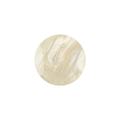 Ivory and Glass Green Iridescent Smooth Top Plastic Shank Back Button - 27L/17mm | Mood Fabrics