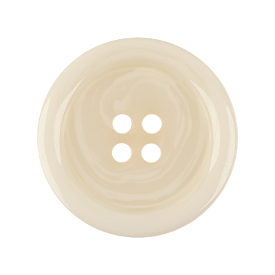 Italian Natural Swirls Tire Rimmed 4-Hole Plastic Button - 44L/28mm | Mood Fabrics