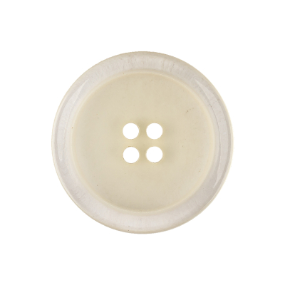 Italian Slightly Tinted Transparent 4-Hole Plastic Button - 40L/25.5mm | Mood Fabrics