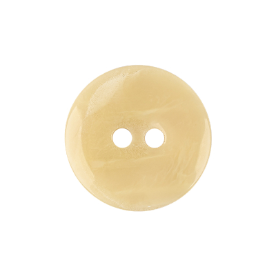 Italian Sand and Satin White Swirls 2-Hole Plastic Button - 36L/23mm | Mood Fabrics