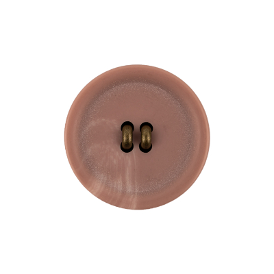 Rose Prove and Brass Shallow Plate Plastic and Metal Shank Back Button - 36L/23mm | Mood Fabrics