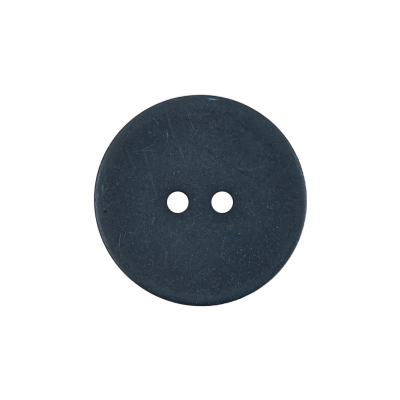 Dark Teal Blue Matte Low Convex 2-Hole Plastic Button - 36L/23mm | Mood Fabrics