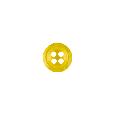 Canary Yellow Iridescent 4-Hole Shell Blouse Button - 16L/10mm | Mood Fabrics