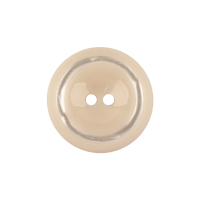 Italian White Asparagus with Translucent Rim 2-Hole Inkwell Button - 36L/23mm | Mood Fabrics