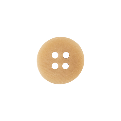 Yellow Ochre Smooth Top 4-Hole Plastic Button - 24L/15mm | Mood Fabrics