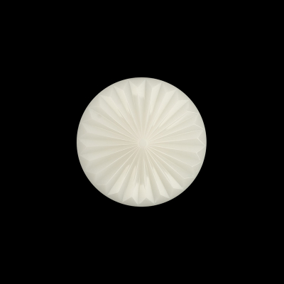 Italian White Radial Cone Shaped Shank Back Button - 30L/19mm | Mood Fabrics