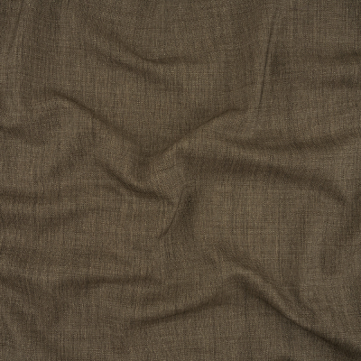 Italian Black and Beige Tweedy Stretch Wool and Silk Woven | Mood Fabrics