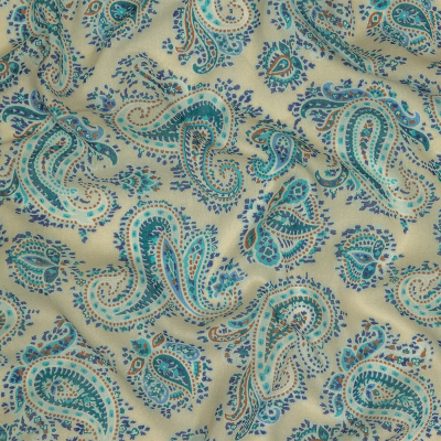 Mood Exclusive Blue Peacock Revolution Cotton Gauze | Mood Fabrics
