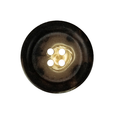 Twill and Peat Swirls Plastic 4-Hole Dish Button - 40L/25.5mm | Mood Fabrics