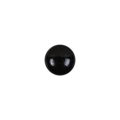 European Black Self Back Glass Button - 16L/10mm | Mood Fabrics