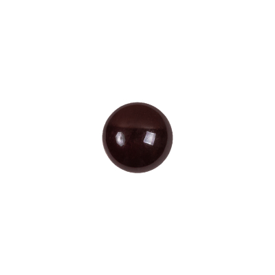 European Brown Half Domed Self Back Glass Button - 16L/10mm | Mood Fabrics