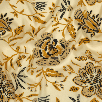 Mood Exclusive Dew To Bee or Not To Bee Viscose Georgette | Mood Fabrics
