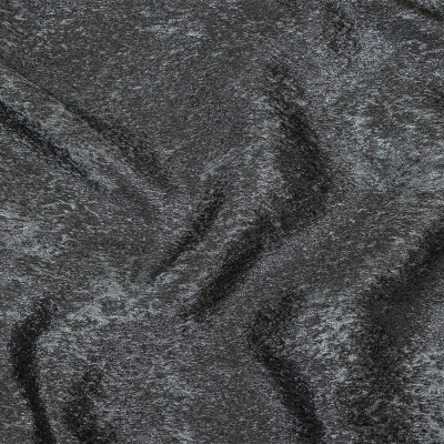 Pegasus Black and Slate Mottled Luxury Brocade | Mood Fabrics